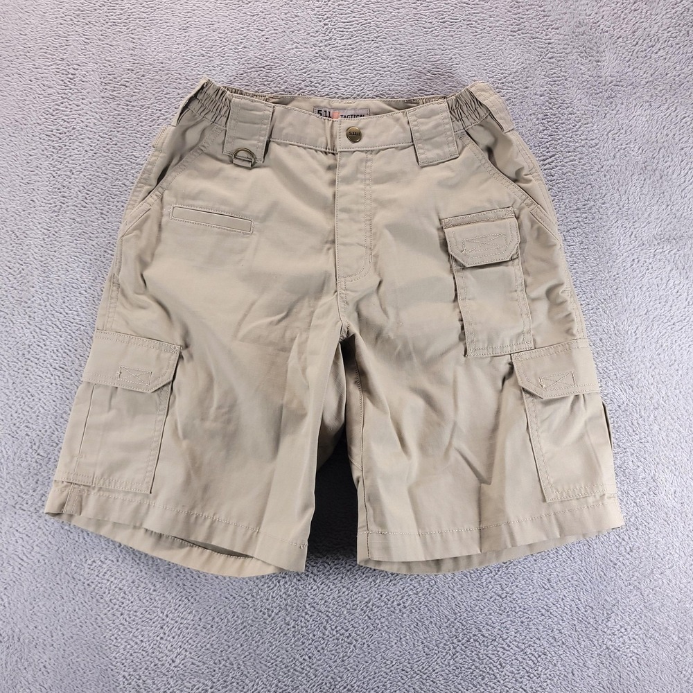 5.11 Tactical‎ Shorts Mens 28 Beige Cargo 9" Elastic Waist Utility Workwear